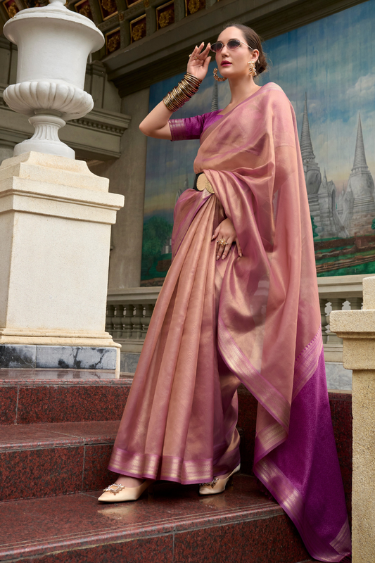 Pure Tissue With Beautiful Designer Pallu and blouse - LaVante Fashion