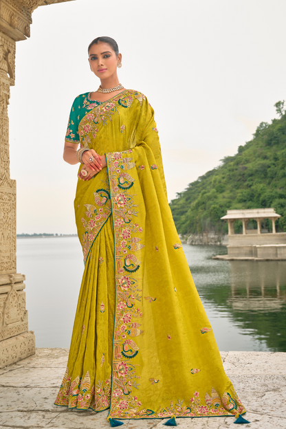 Opulent Glamour in Viscose Jacquard with Zari Sequins & Stone Embroidery