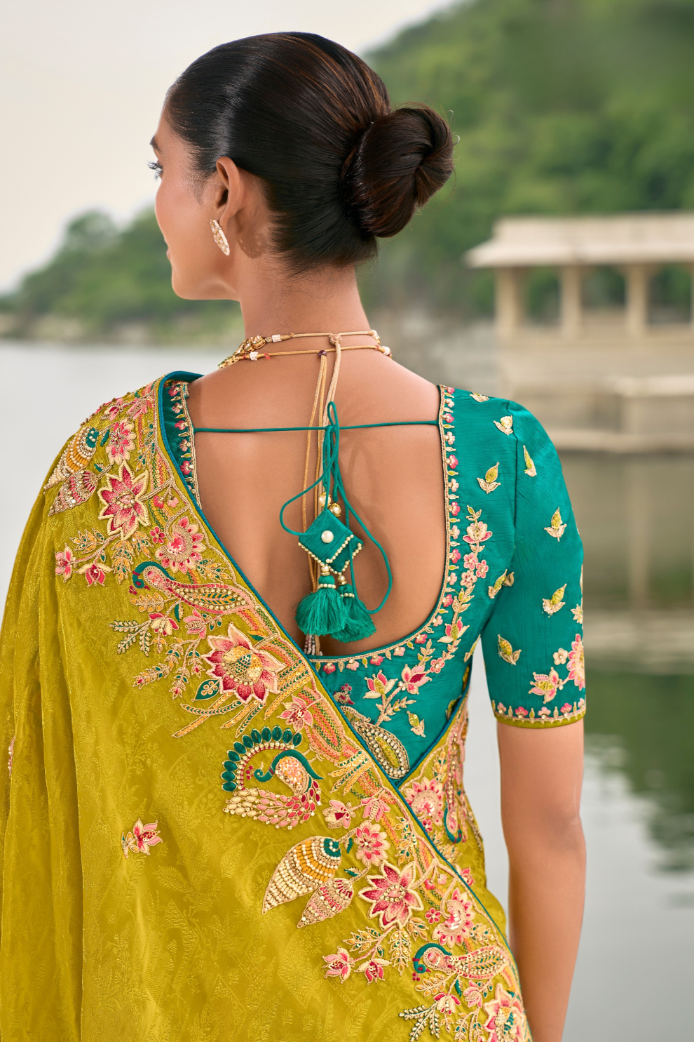 Opulent Glamour in Viscose Jacquard with Zari Sequins & Stone Embroidery