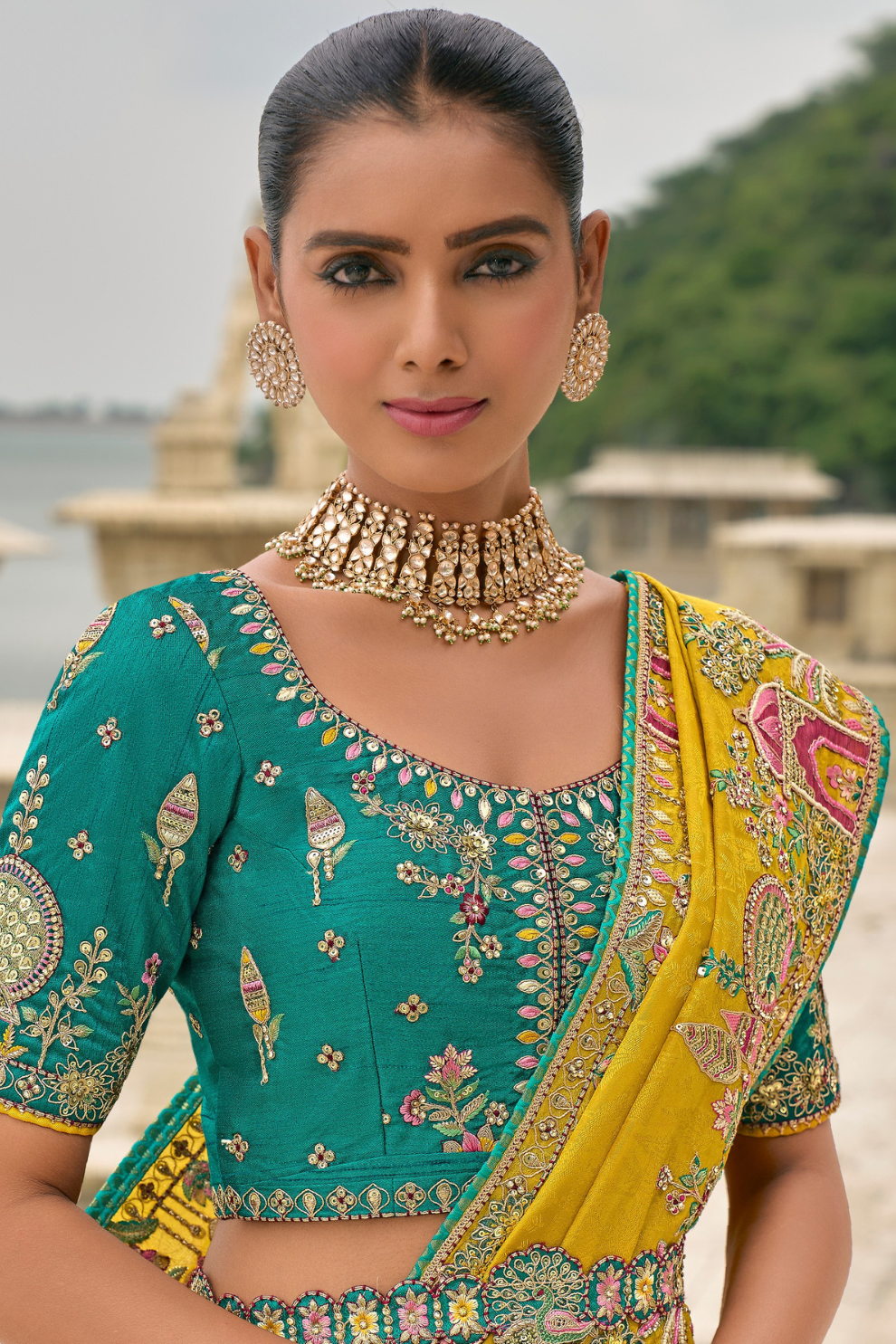 Opulent Glamour in Viscose Jacquard with Zari Sequins & Stone Embroidery