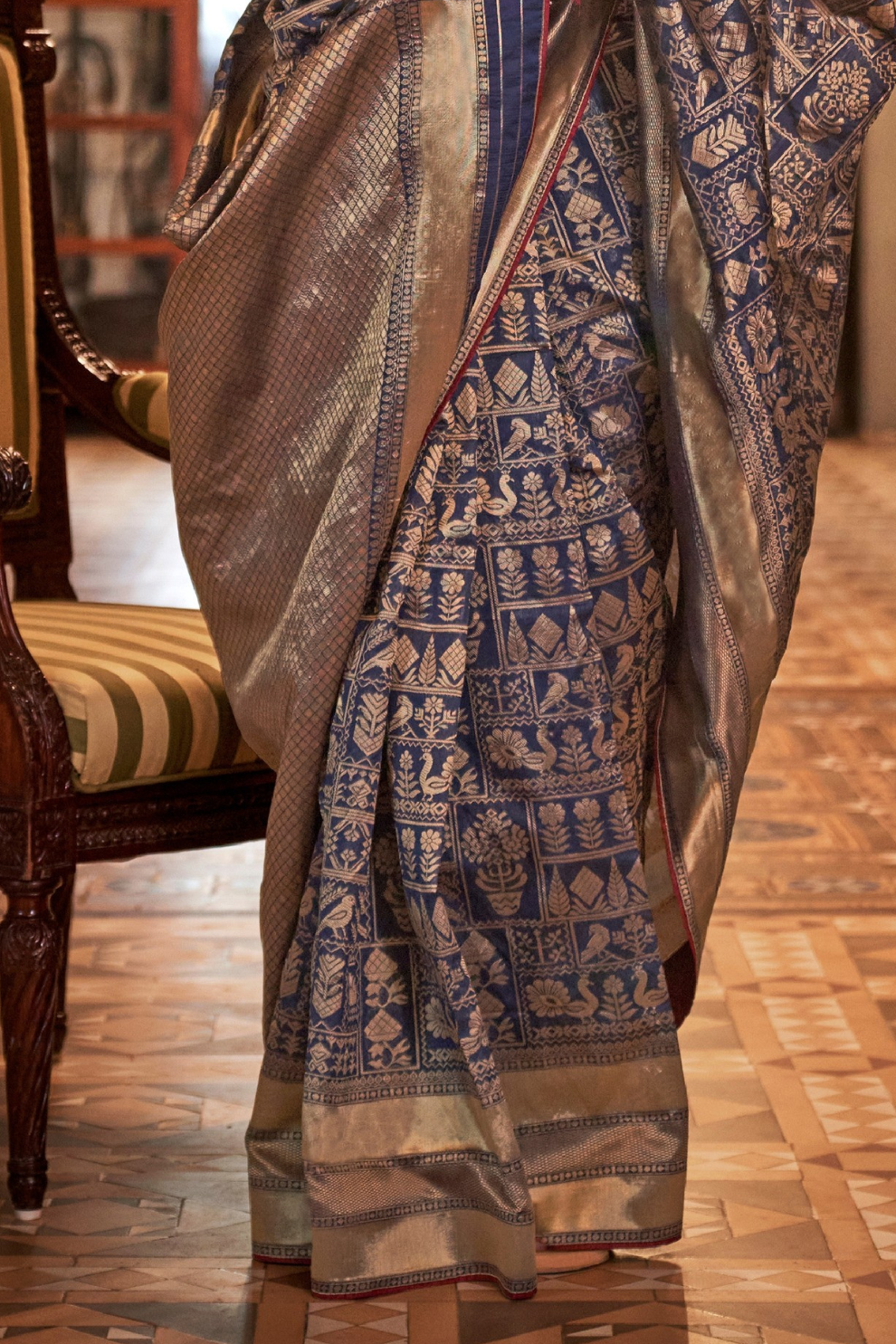 Banarasi Silk Saree with Heritage-Inspired Woven Design