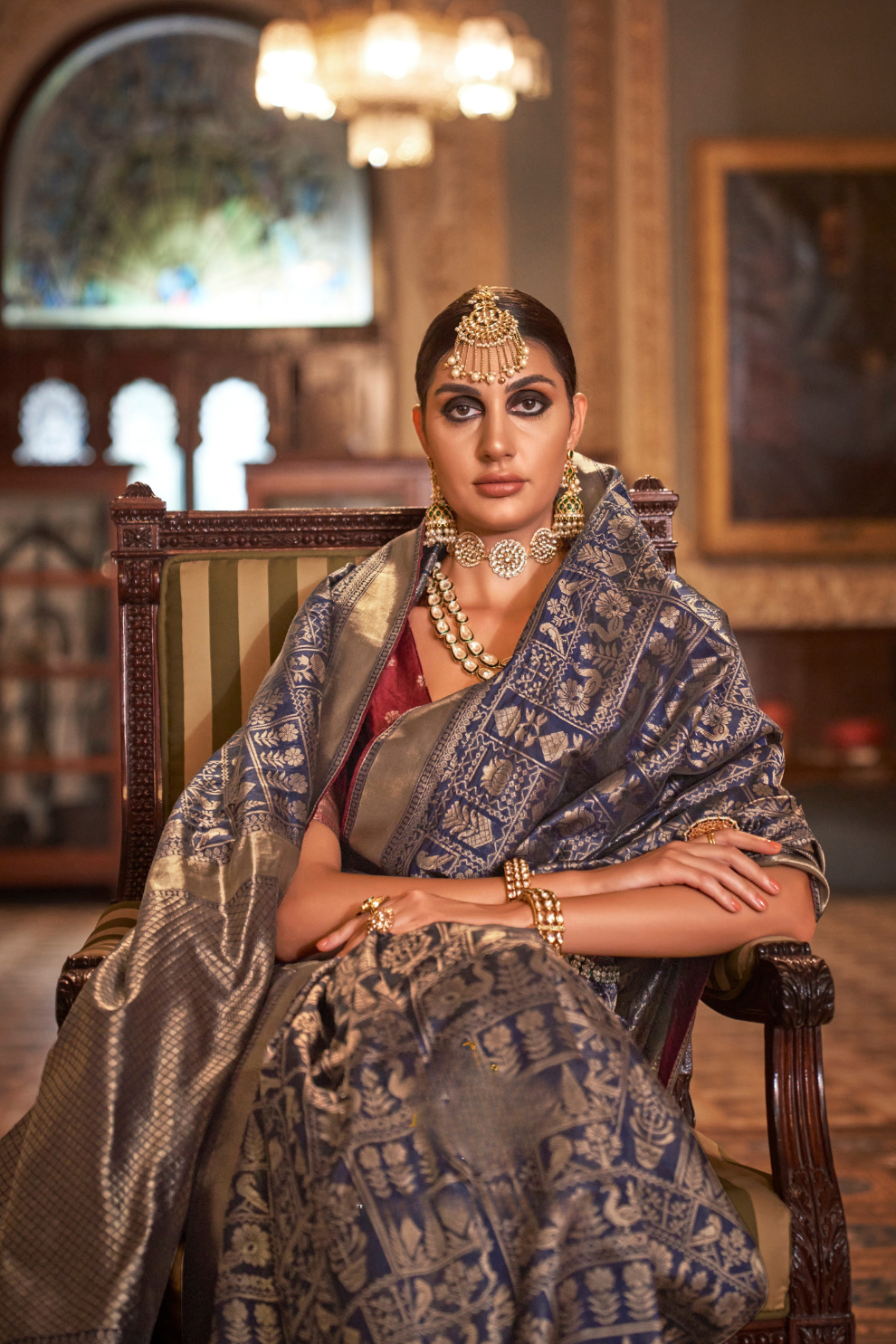 Banarasi Silk Saree with Heritage-Inspired Woven Design