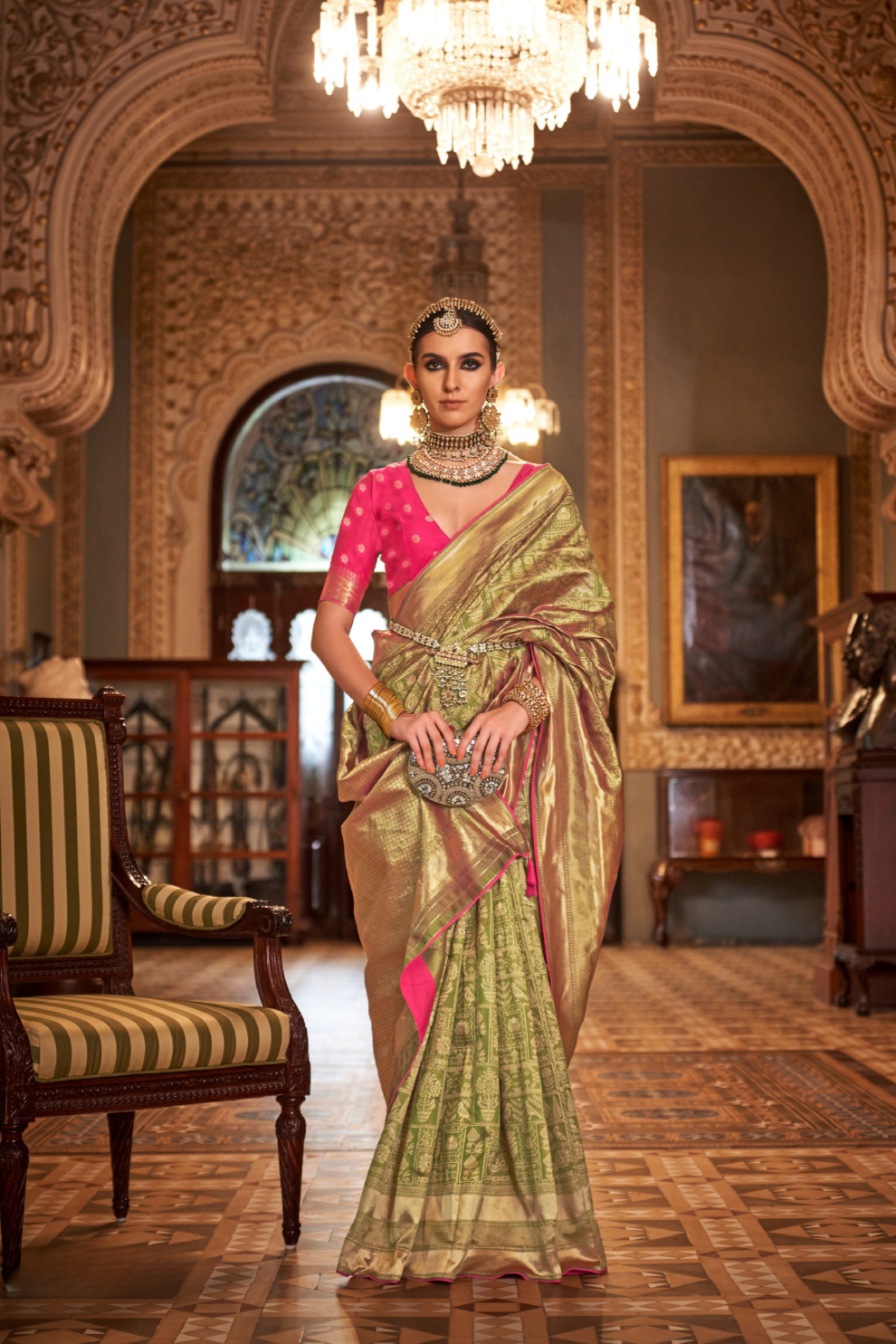 Banarasi Silk Saree with Heritage-Inspired Woven Design