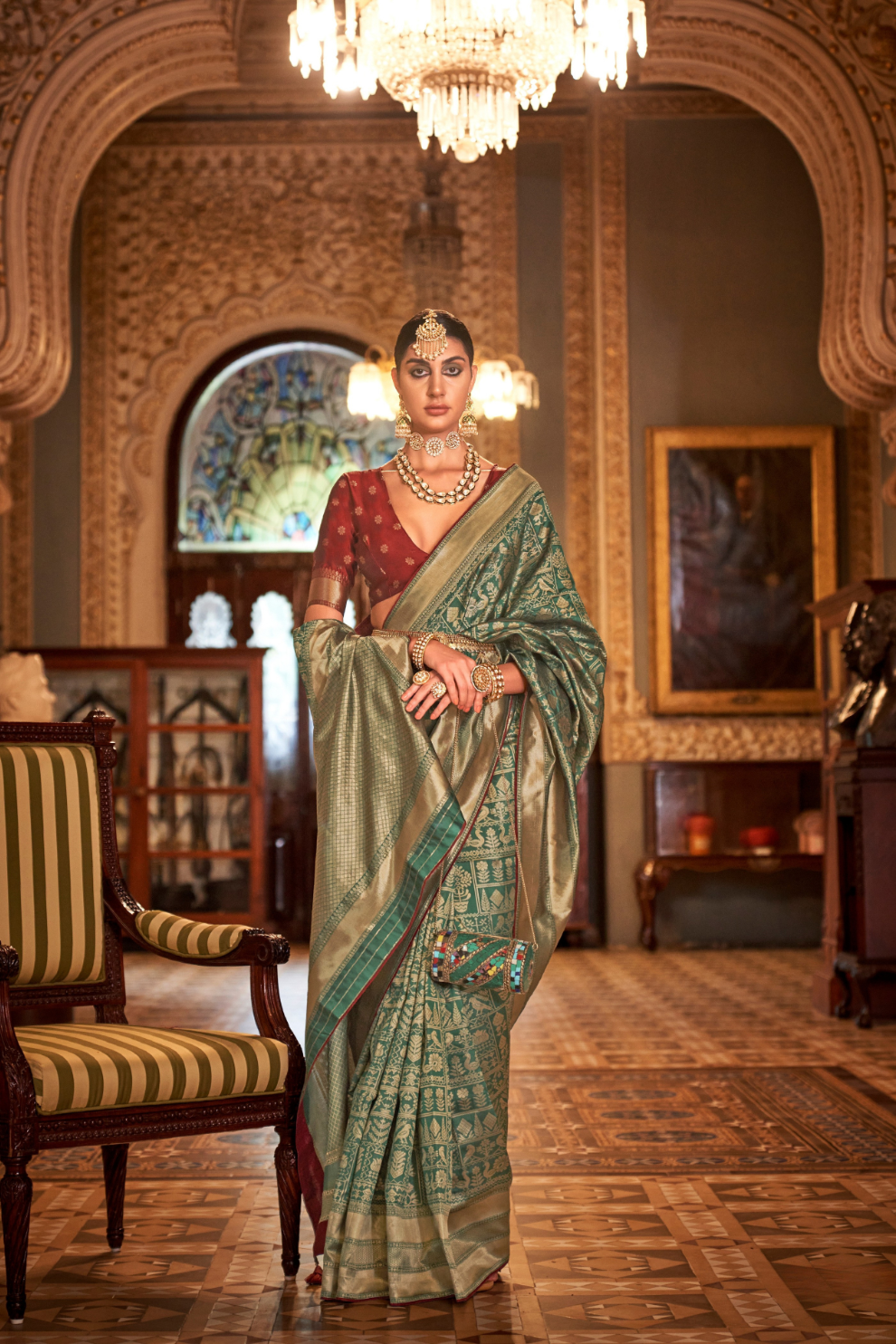 Banarasi Silk Saree with Heritage-Inspired Woven Design
