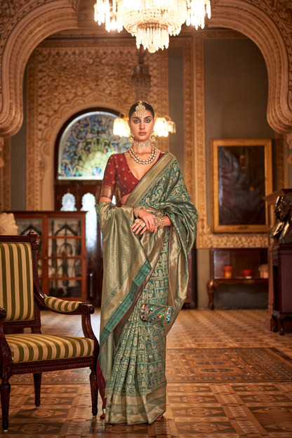 Banarasi Silk Saree with Heritage-Inspired Woven Design