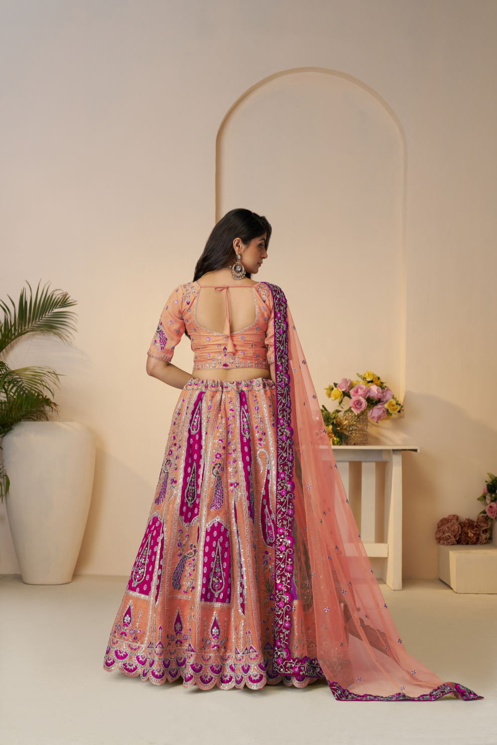 Traditional Designer Lehenga Featuring Embroidery and Intricate Cut Work