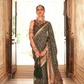 Printed Banarasi Silk Saree with Ultra Smooth Gloster Touch