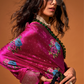Elegant Floral Satin Silk Saree with Handloom Weaving Finish