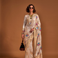 Elegant Floral Satin Silk Saree with Handloom Weaving Finish