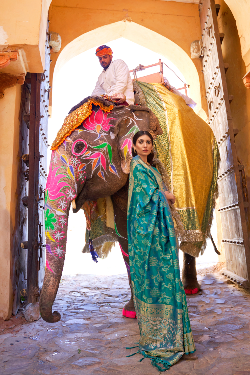 Designer Kanjivaram Saree with Sequin Woven Detailing