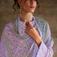 Pure Muslin Salwar Suit with Digital Print & Kashmiri Embroidery
