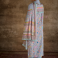 Pure Muslin Salwar Suit with Digital Print & Kashmiri Embroidery