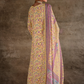 Pure Muslin Salwar Suit with Digital Print & Kashmiri Embroidery