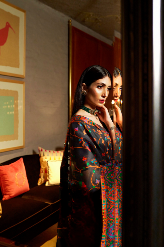 Banarasi Jamawar Silk Saree with Traditional Woven Design