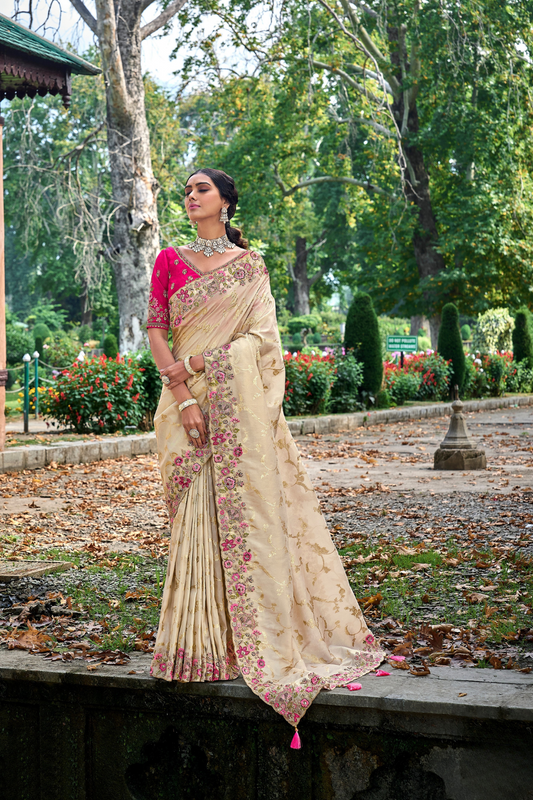 Dramatic Sparkle in Heavy Sequins Embroidered Silk Elegance