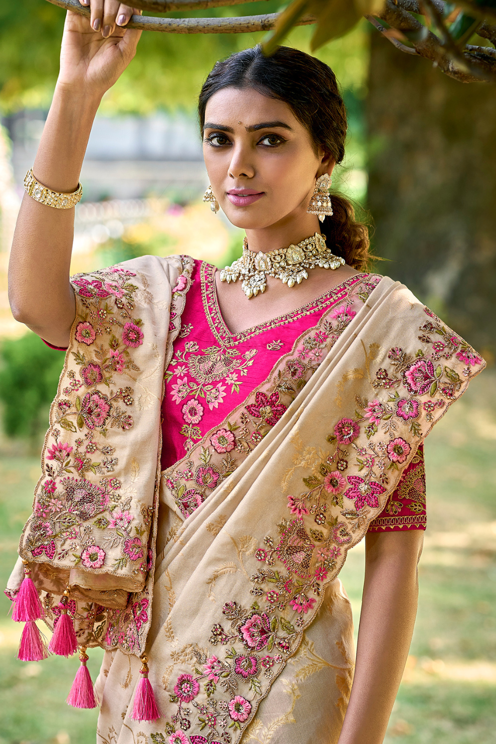 Dramatic Sparkle in Heavy Sequins Embroidered Silk Elegance