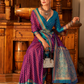 Soft Banarasi Paithani Saree with Copper Zari Weaving - LaVante Fashion
