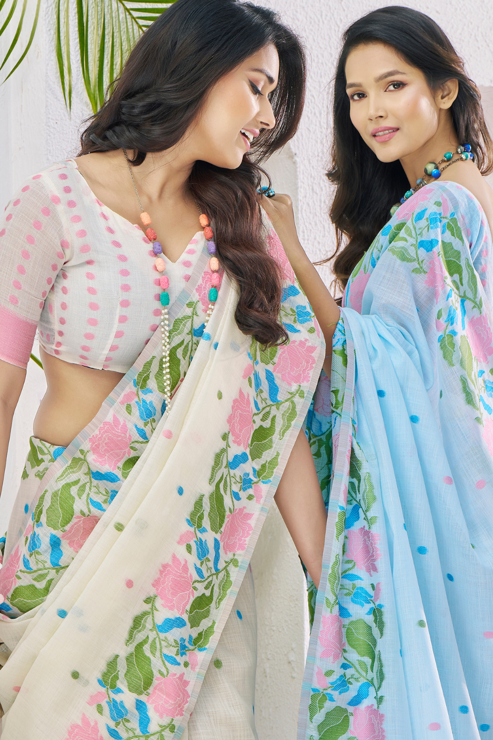 Soft Linen Saree with Natural Texture and Elegant Drape - LaVante Fashion