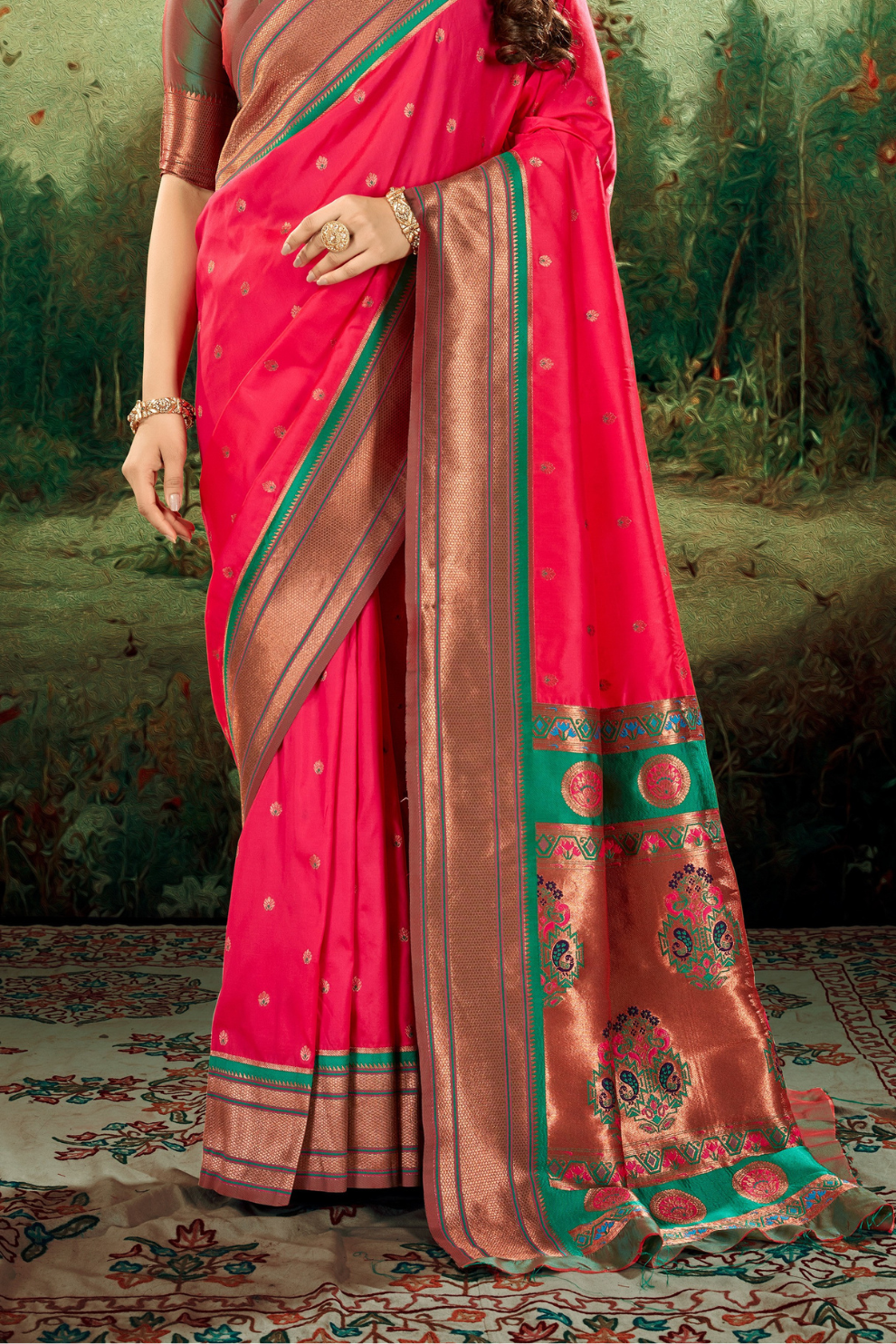 Soft Peshwai Paithani Silk Saree