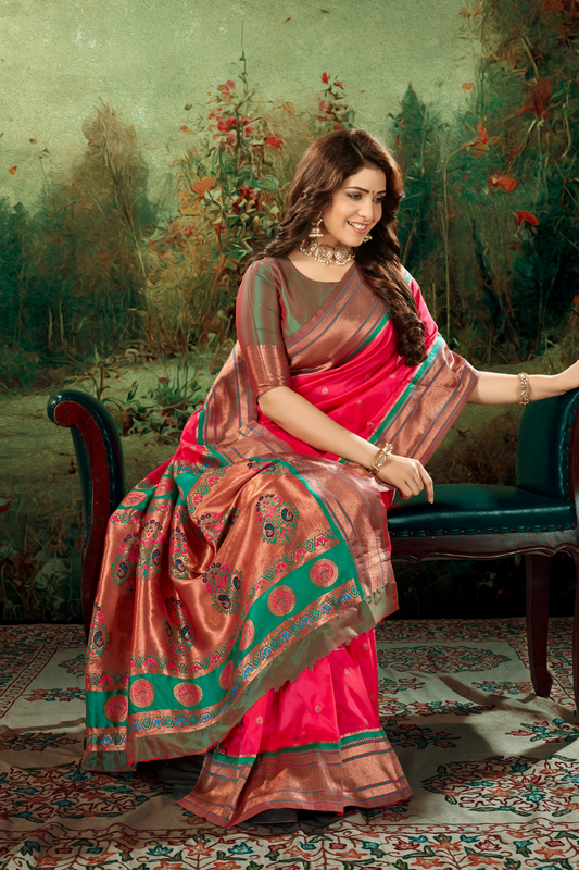 Soft Peshwai Paithani Silk Saree