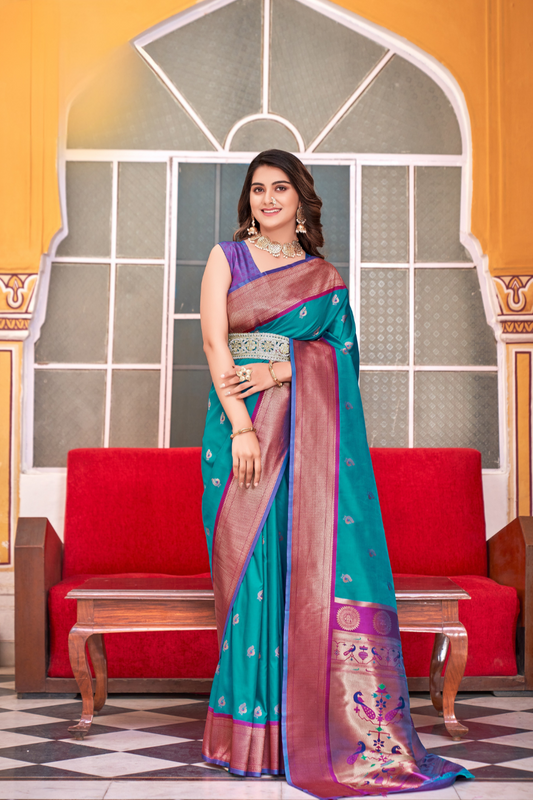 Soft Peshwai Paithani Silk Saree - LaVante Fashion