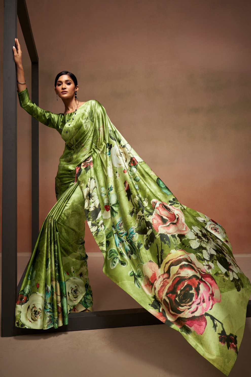 Soft Satin Fabric with Elegant Digital Print - LaVante Fashion