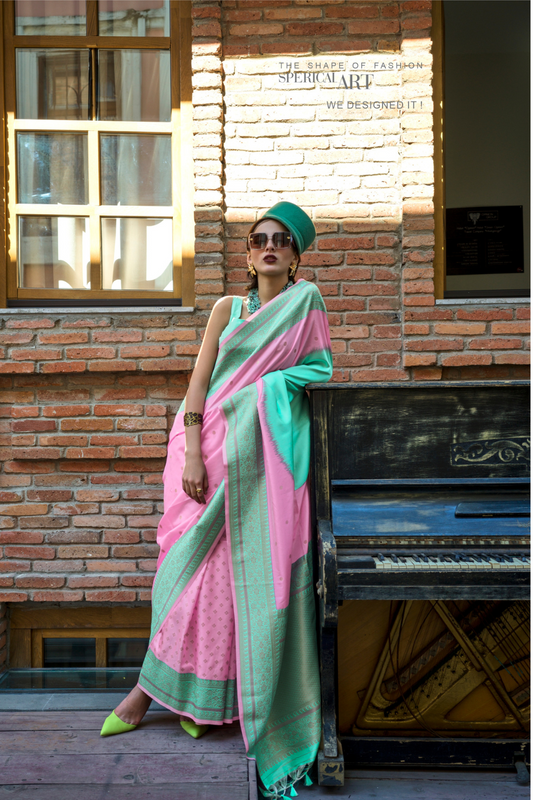 Banarasi Soft Silk Saree with Traditional Zari Weaving