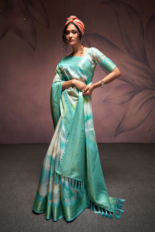 Handloom Harmony Soft Silk Saree with Elegant Weaving - LaVante Fashion