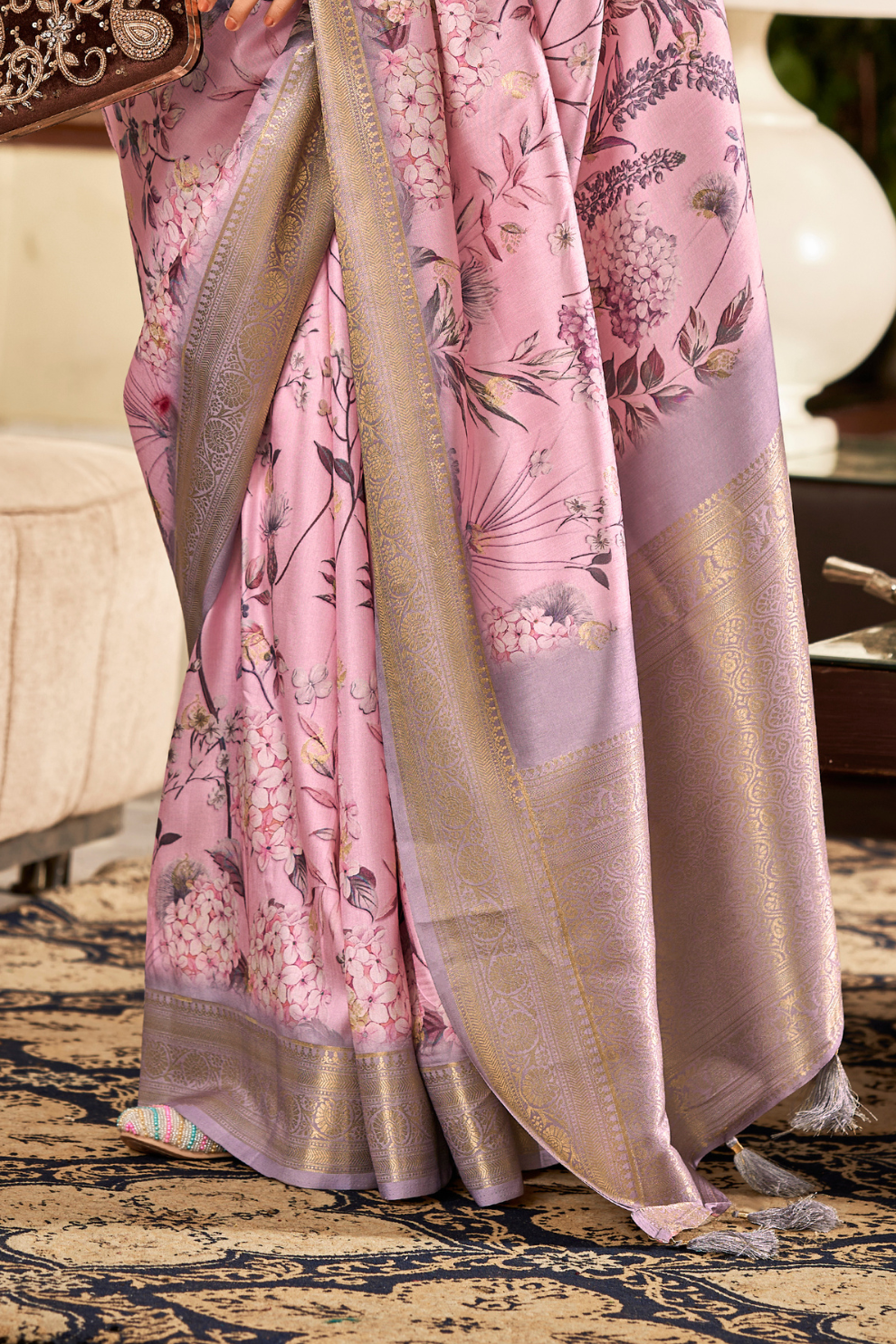Elegant Soft Silk Saree with Contemporary Digital Print - LaVante Fashion