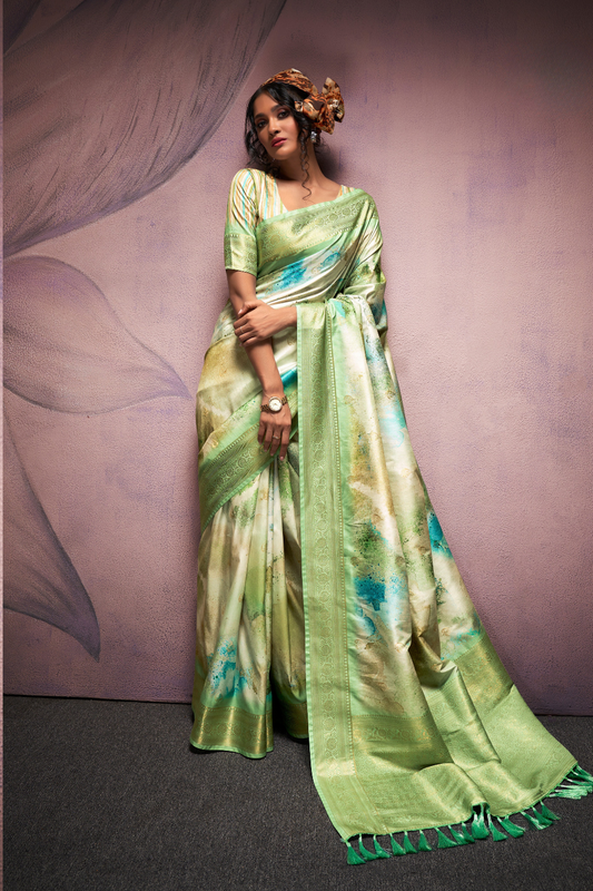 Handloom Harmony Soft Silk Saree with Elegant Weaving - LaVante Fashion