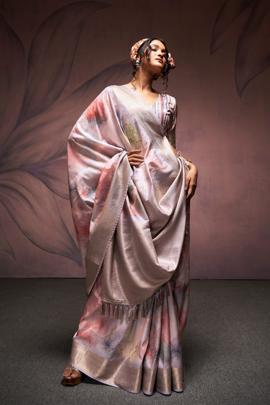 Handloom Harmony Soft Silk Saree with Elegant Weaving - LaVante Fashion