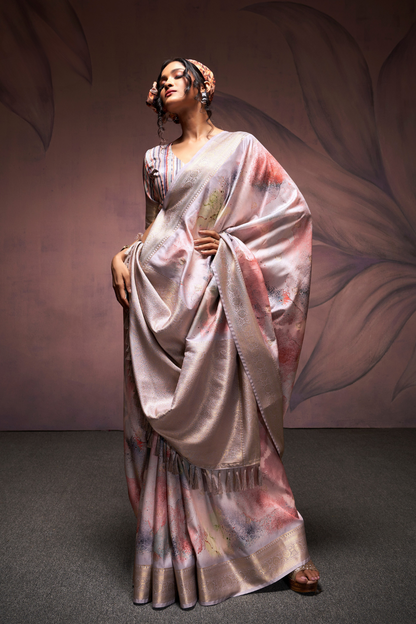 Handloom Harmony Soft Silk Saree with Elegant Weaving - LaVante Fashion
