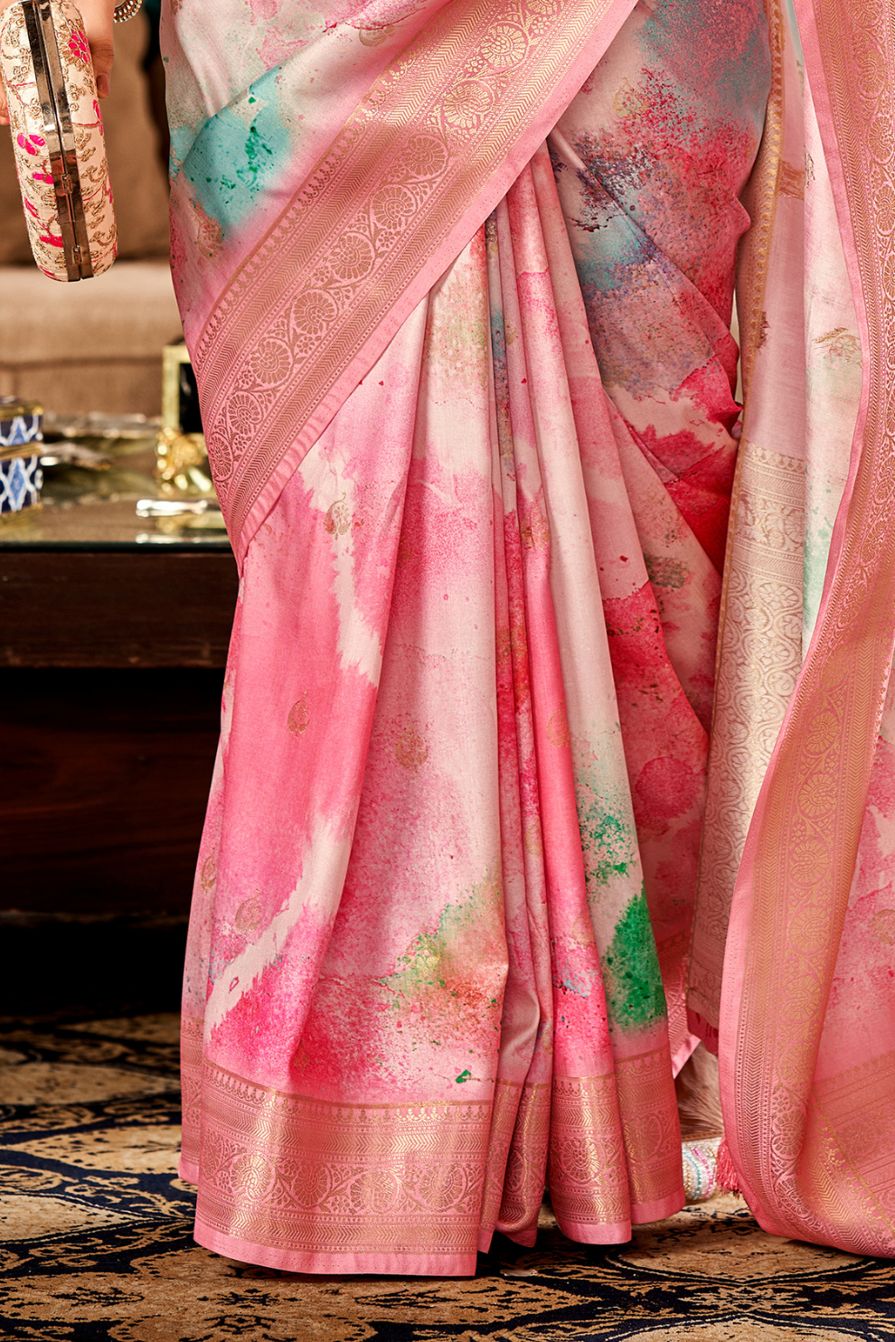 Elegant Soft Silk Saree with Contemporary Digital Print - LaVante Fashion