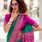 Soft Silk Saree with Ikkat Bandhani Fusion Design - LaVante Fashion