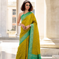 Soft Silk Saree with Ikkat Bandhani Fusion Design - LaVante Fashion