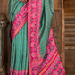 Vibrant Digital Printed Art Silk Saree with Contemporary Design