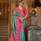 Vibrant Digital Printed Art Silk Saree with Contemporary Design