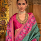 Vibrant Digital Printed Art Silk Saree with Contemporary Design