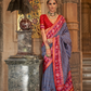 Vibrant Digital Printed Art Silk Saree with Contemporary Design