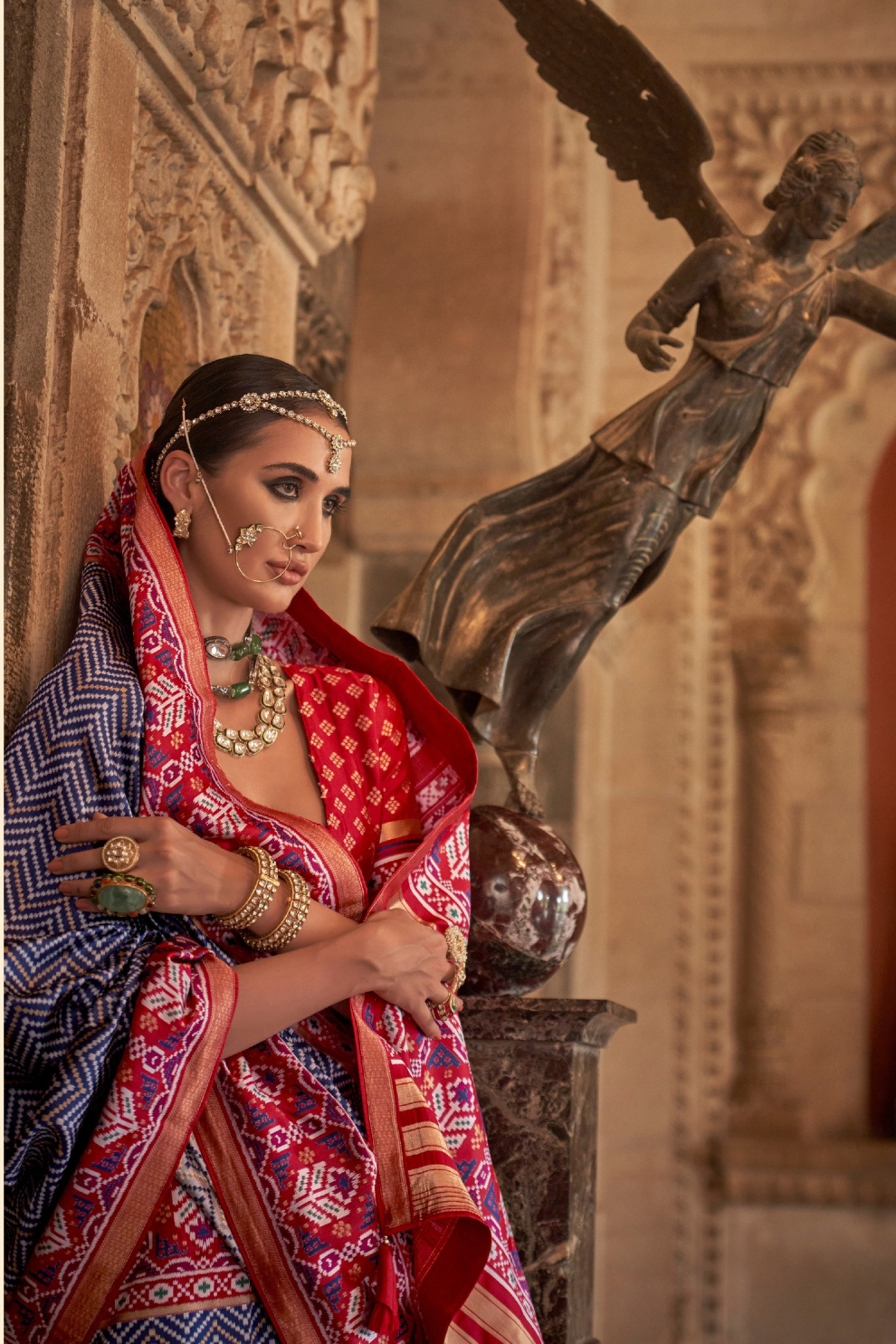 Vibrant Digital Printed Art Silk Saree with Contemporary Design