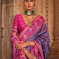 Vibrant Digital Printed Art Silk Saree with Contemporary Design