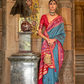 Vibrant Digital Printed Art Silk Saree with Contemporary Design