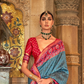 Vibrant Digital Printed Art Silk Saree with Contemporary Design