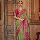 Vibrant Digital Printed Art Silk Saree with Contemporary Design