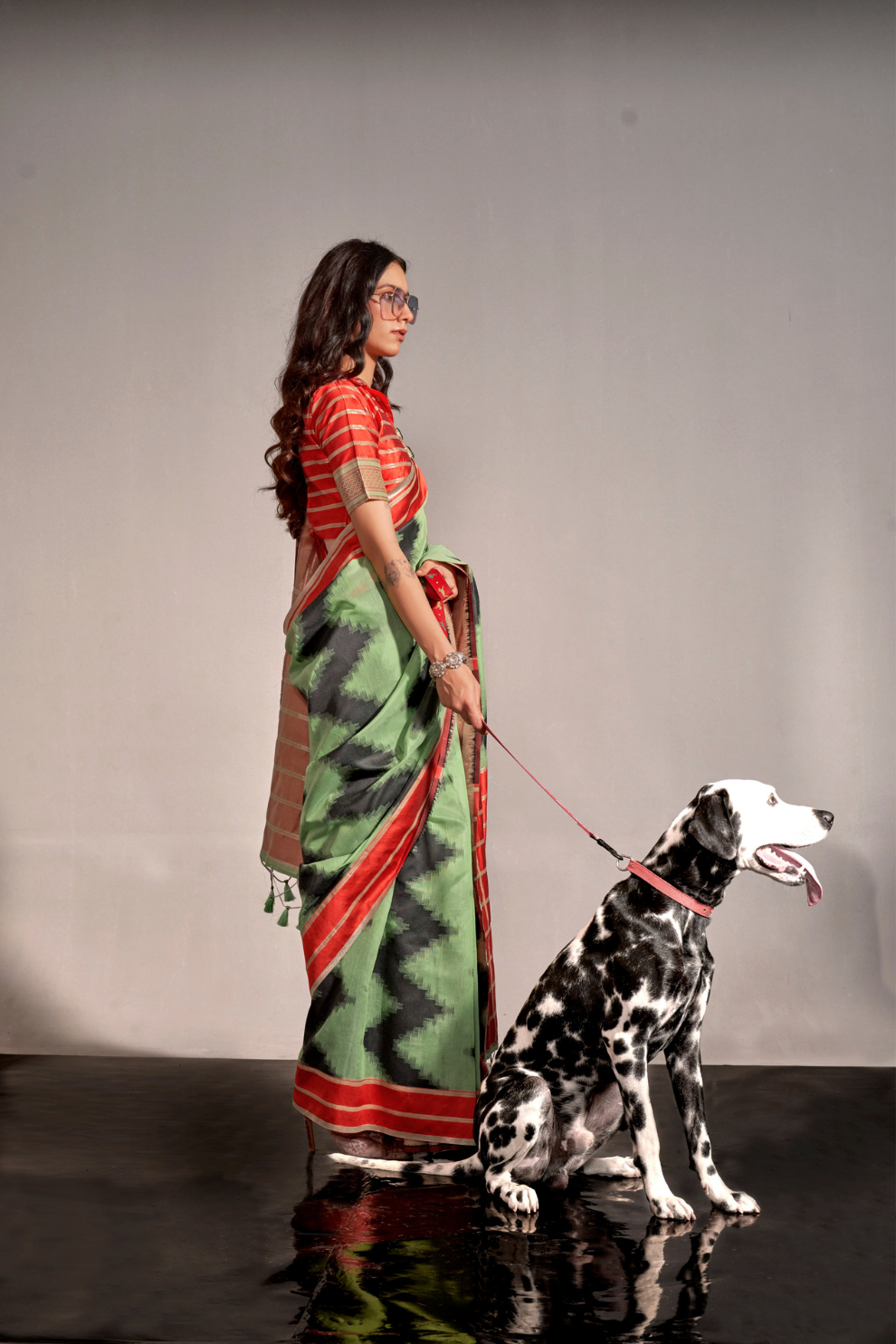 Banarasi Silk Saree with Zari Border and Rich Pallu