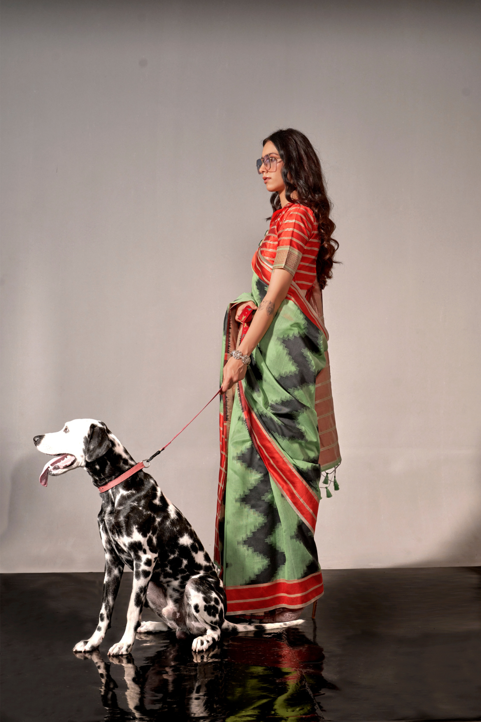 Banarasi Silk Saree with Zari Border and Rich Pallu