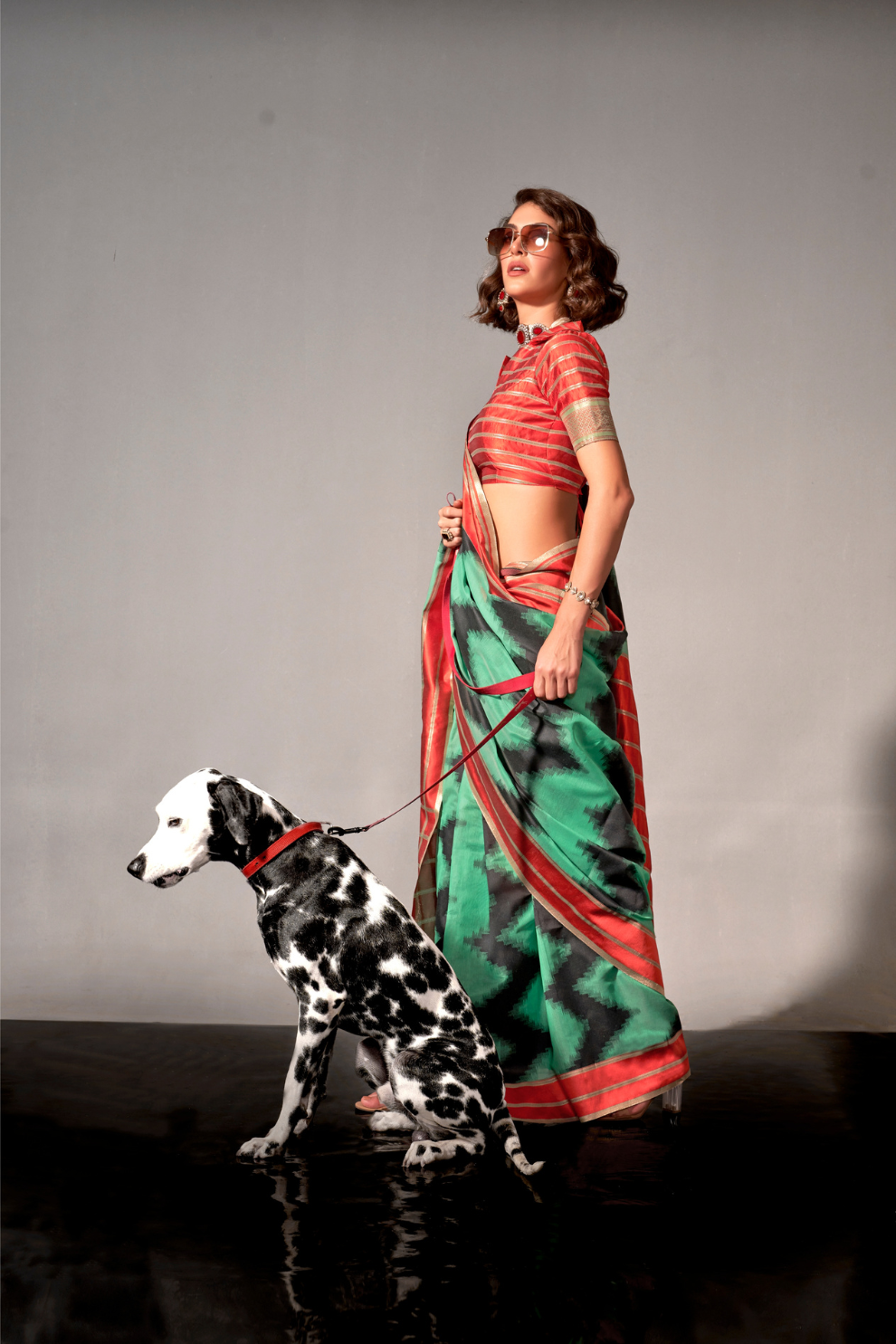 Banarasi Silk Saree with Zari Border and Rich Pallu