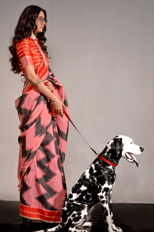 Banarasi Silk Saree with Zari Border and Rich Pallu