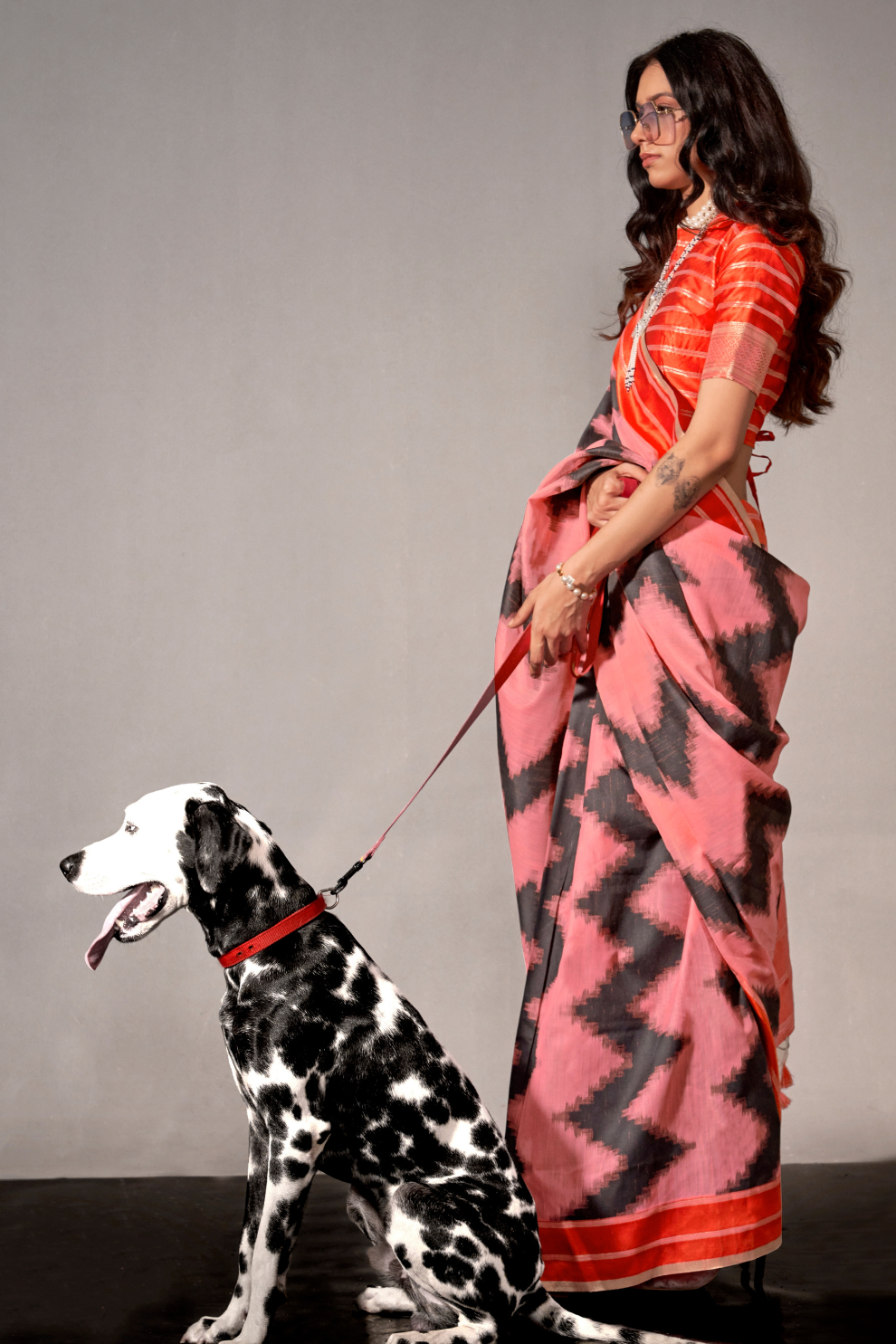 Banarasi Silk Saree with Zari Border and Rich Pallu