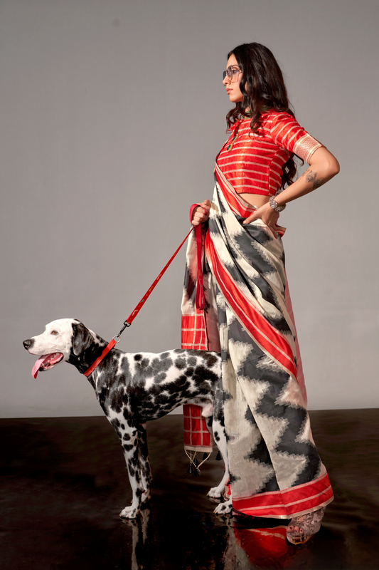 Banarasi Silk Saree with Zari Border and Rich Pallu